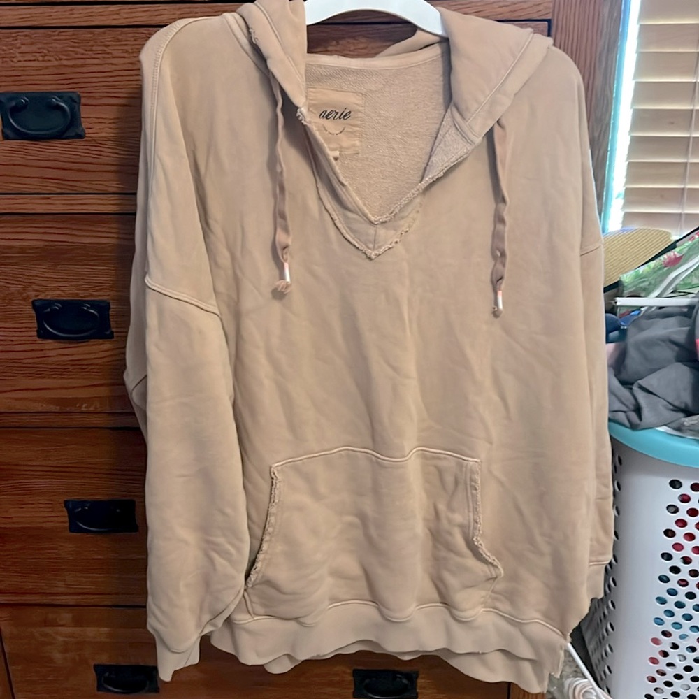 Aerie Tan Hoodie Sweatshirt